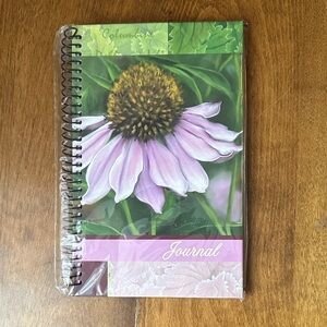 Coneflower Pink and Green Floral Journal